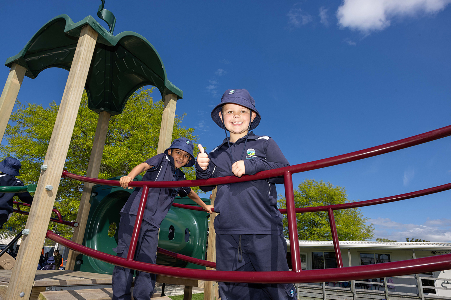 Student Smiling on Playground