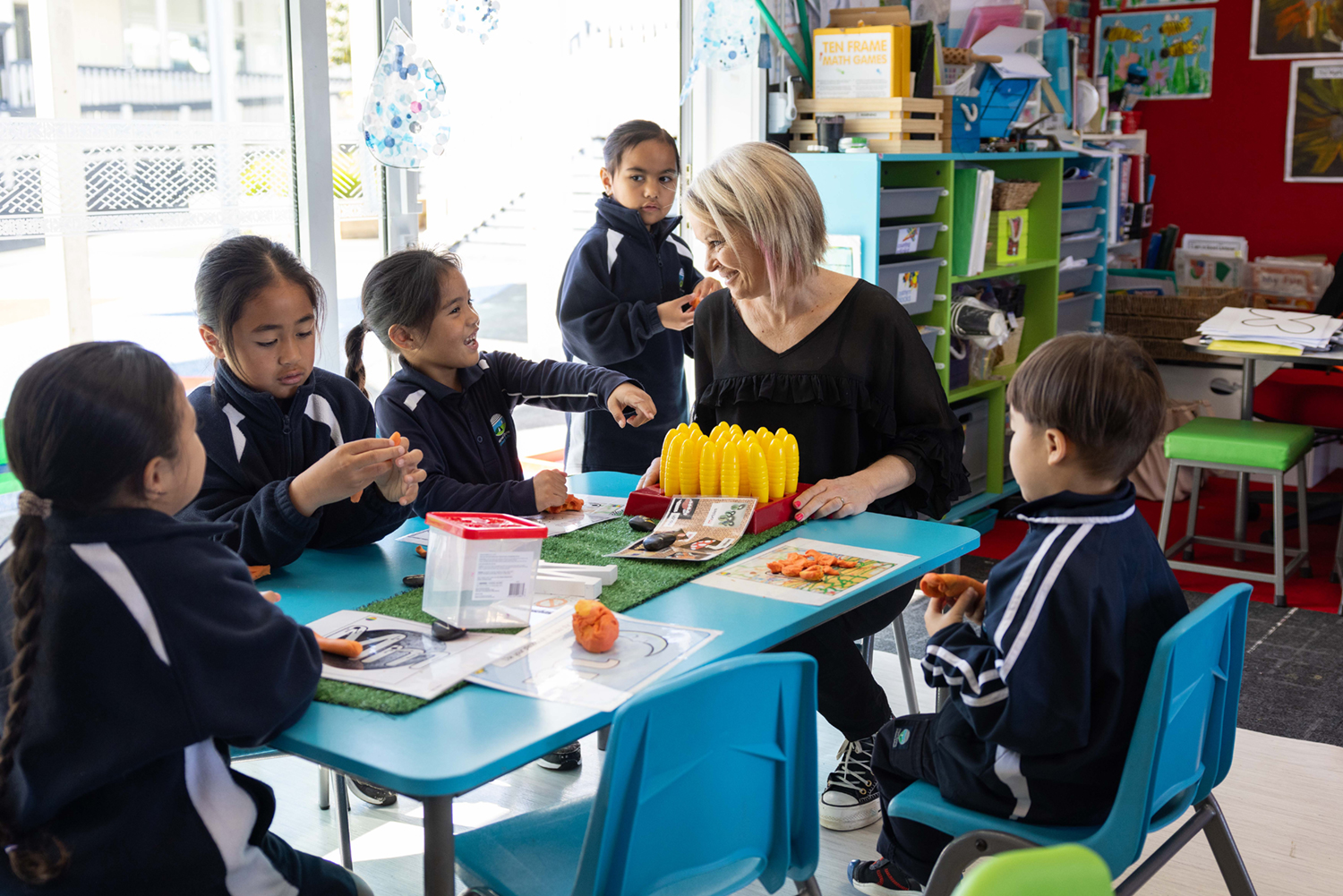 Teacher with students our leadership team